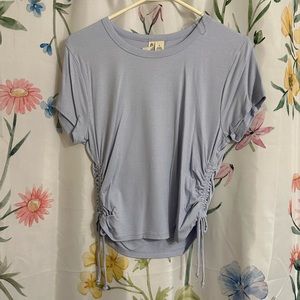 Light Blue Ruched Top